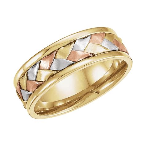 14k tri color gold rings.